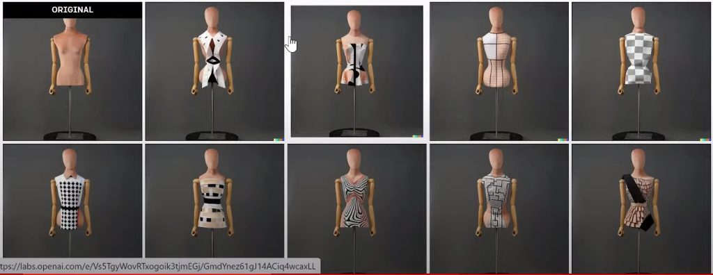 generación de patrones de vestidos con DALL-E 2